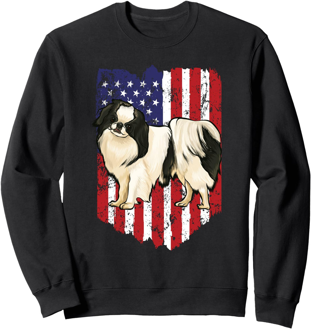 Original American Flag Japanese Chin Sweatshirt - Minimalist Print Unisex - T-Shirt, Sweatshirt, Hoodie