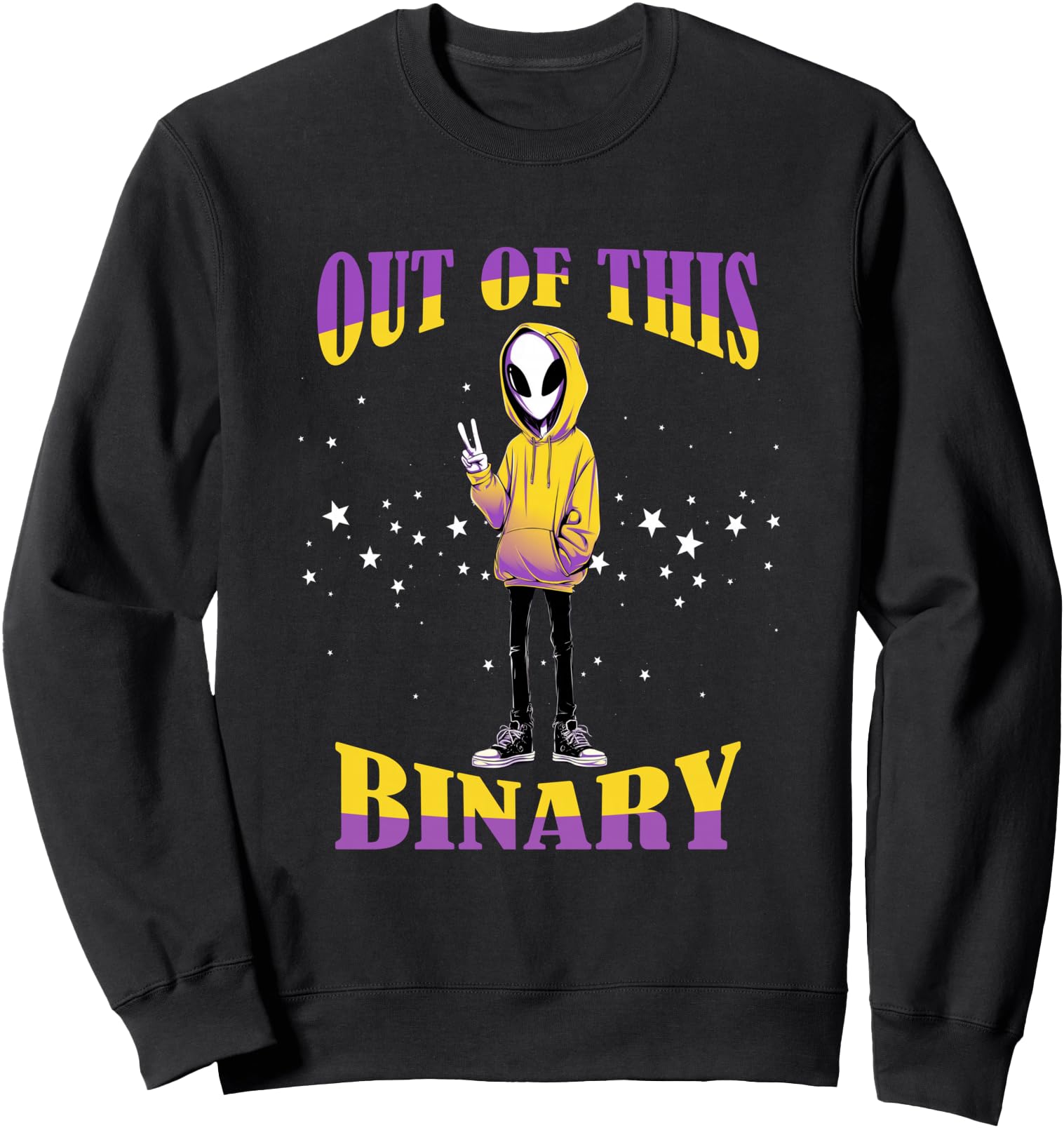 Original Nonbinary Out This Sweatshirt - Casual Everyday Wear Unisex - T-Shirt, Sweatshirt, Hoodie
