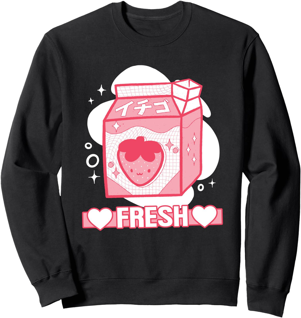 Strawberry Milk Kawaii Strawberry Milk T-Shirt - Graphic Print for Adults - T-Shirt, Sweatshirt, Hoodie