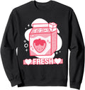 Strawberry Milk Kawaii Strawberry Milk T-Shirt - Graphic Print for Adults - T-Shirt, Sweatshirt, Hoodie