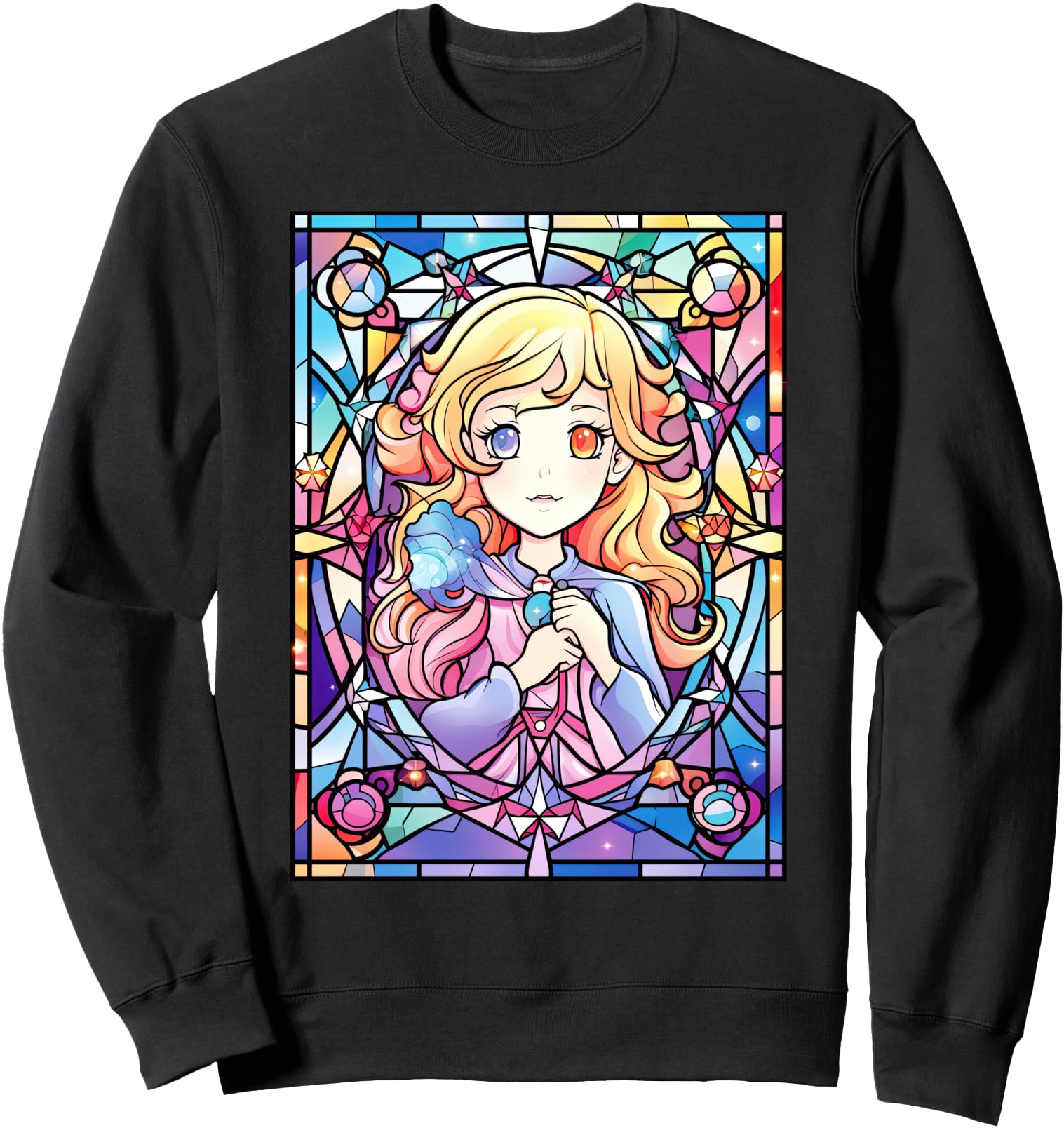 Exclusive Stained Glass Japanese Hoodie - Streetwear Style for Adults - T-Shirt, Sweatshirt, Hoodie