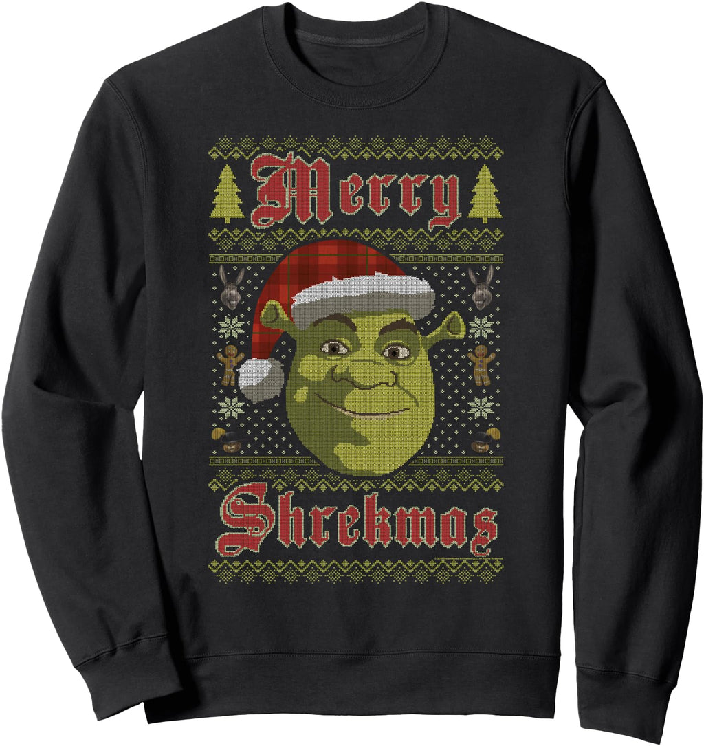 Shrek Merry Shrekmas Ugly Rare Sweatshirt - Custom Art Print Men Women - T-Shirt, Sweatshirt, Hoodie