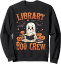 Librarian Halloween Library Boo Crew T-Shirt - Unique Graphic Men Women - T-Shirt, Sweatshirt, Hoodie
