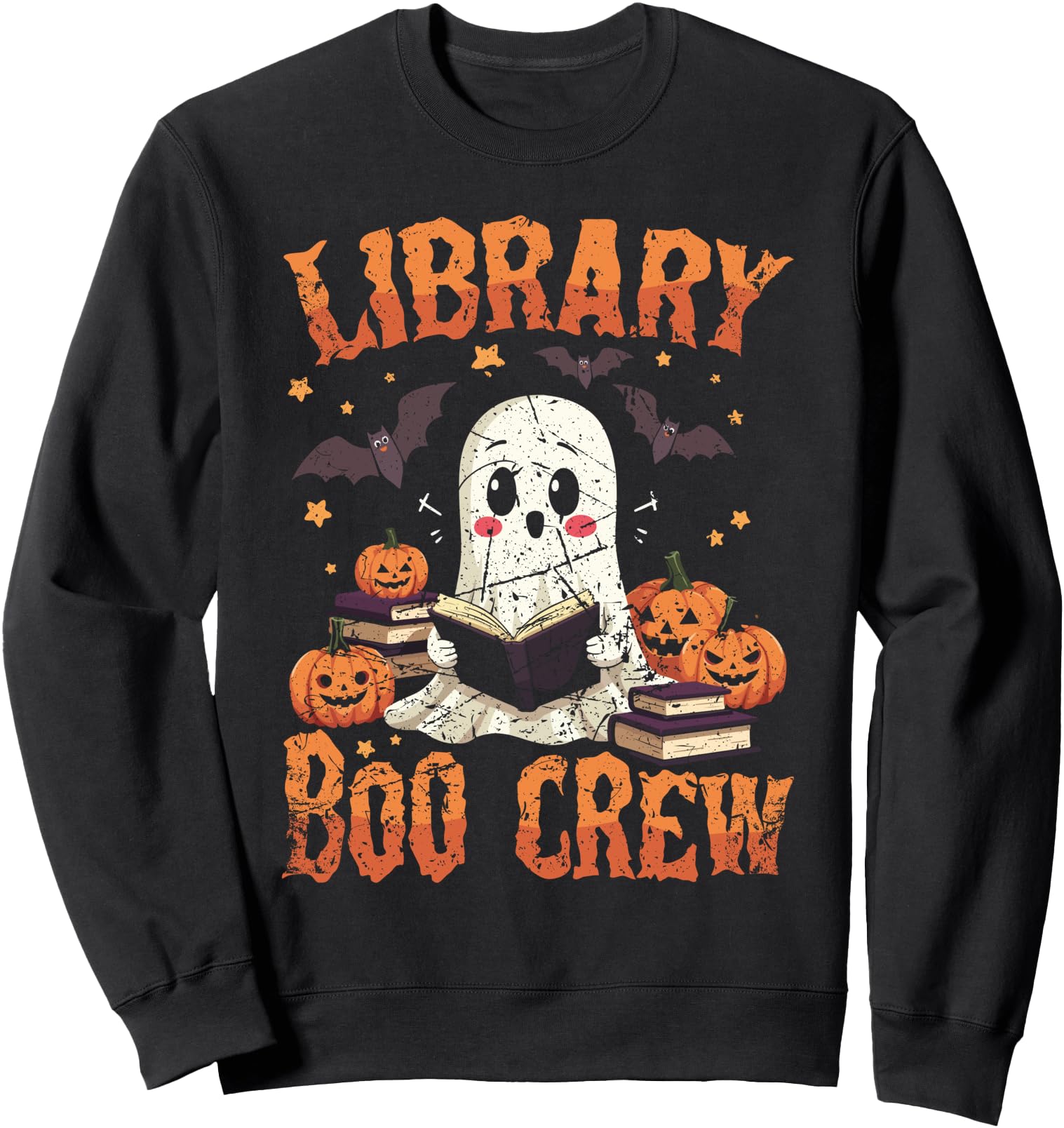 Librarian Halloween Library Boo Crew T-Shirt - Unique Graphic Men Women - T-Shirt, Sweatshirt, Hoodie