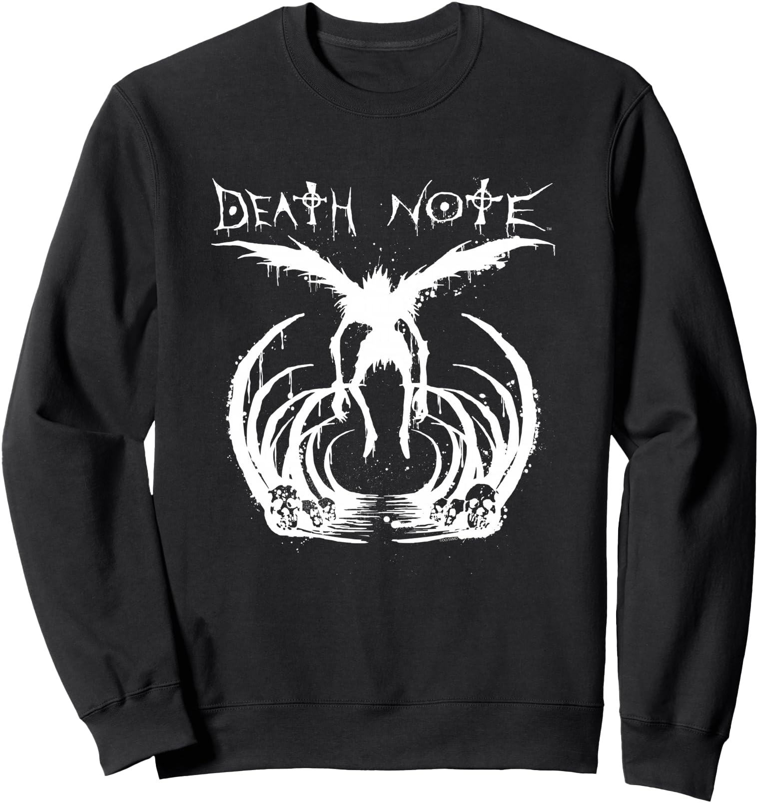 Handcrafted Death Note Ryuk Splatter Sweatshirt - Trendy Graphic Men Women - T-Shirt, Sweatshirt, Hoodie
