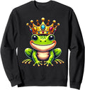 Frog Wearing Crown Artist Sweatshirt - Fun Novelty Design Men Women - T-Shirt, Sweatshirt, Hoodie