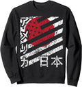 Usa Japan Flag American Japanese Sweatshirt - Trendy Graphic for Adults - T-Shirt, Sweatshirt, Hoodie