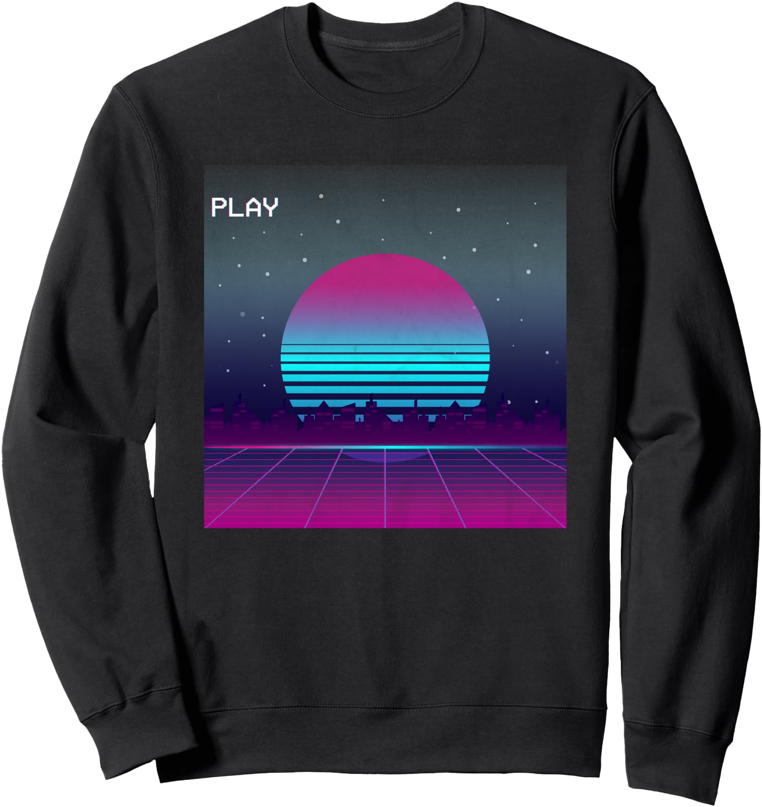 Handcrafted Outrun Landscape Sun Vaporwave T-Shirt - Graphic Print Unisex - T-Shirt, Sweatshirt, Hoodie