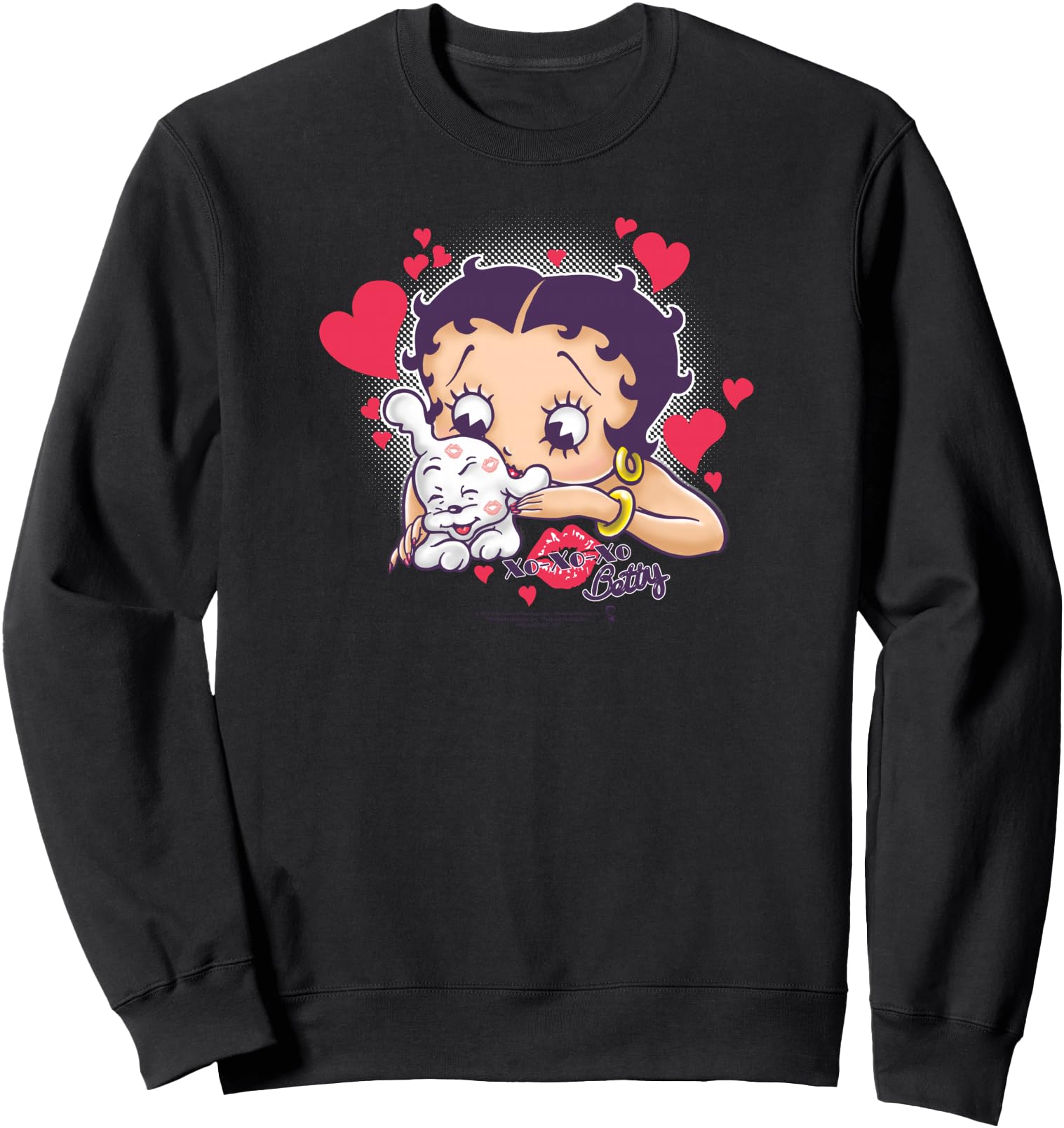 Authentic Betty Boop Puppy Love T-Shirt - Streetwear Style for Adults - T-Shirt, Sweatshirt, Hoodie