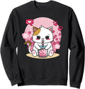 Kawaii Cat Boba Tea Bubble Tea T-Shirt - Casual Everyday Wear Men Women - T-Shirt, Sweatshirt, Hoodie