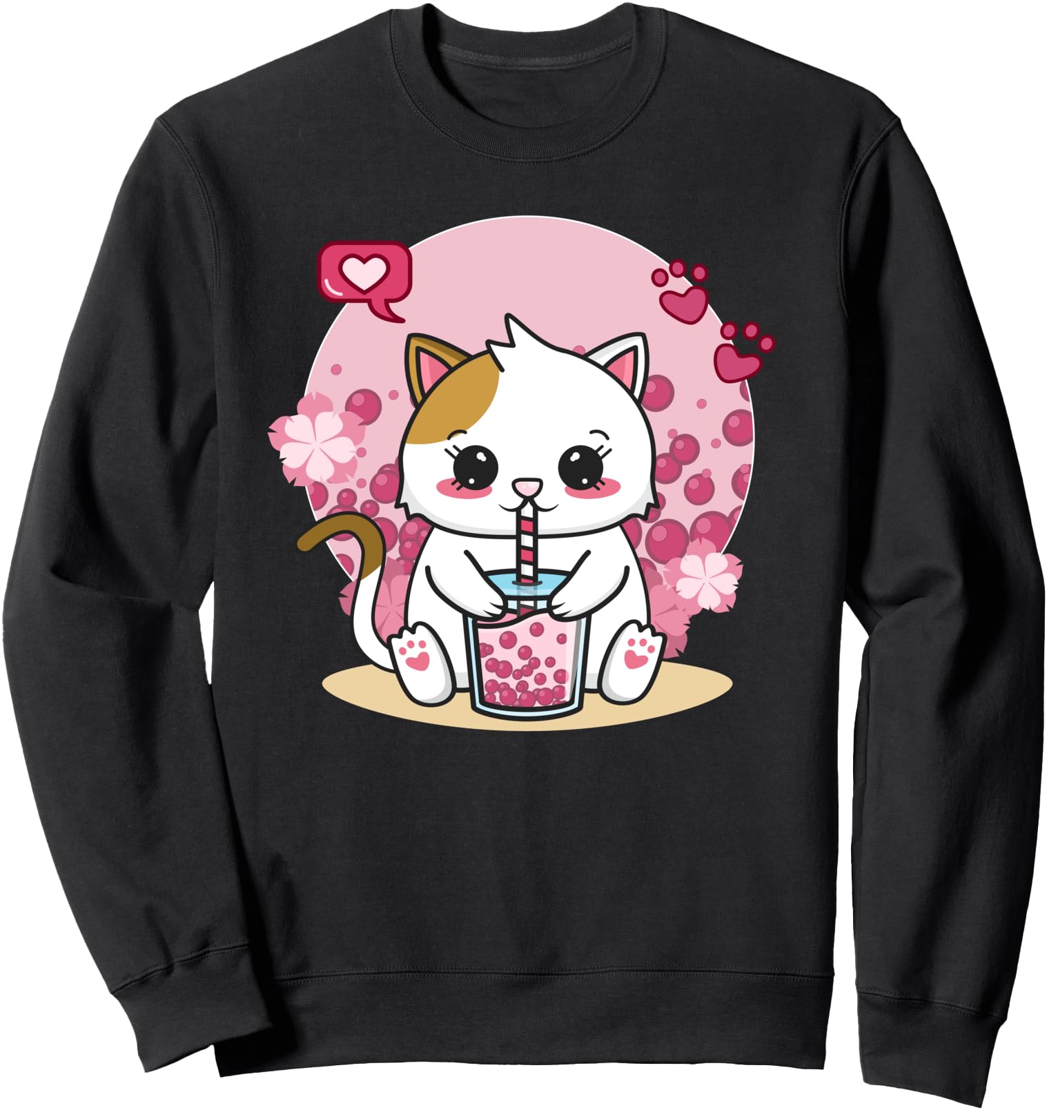 Kawaii Cat Boba Tea Bubble Tea T-Shirt - Casual Everyday Wear Men Women - T-Shirt, Sweatshirt, Hoodie