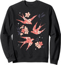 Three Swallows Japanese Cherry T-Shirt - Casual Everyday Wear Unisex - T-Shirt, Sweatshirt, Hoodie