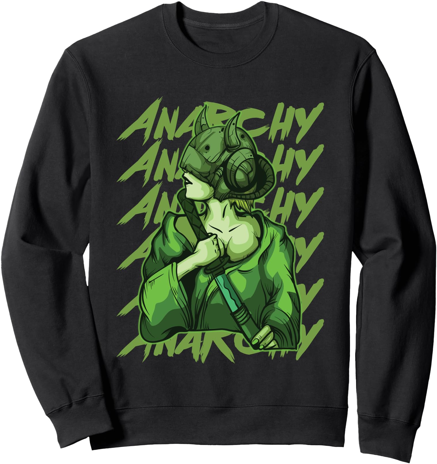 Handcrafted Bushido Warrior Anarchy Hoodie - Aesthetic Graphic Unisex - T-Shirt, Sweatshirt, Hoodie