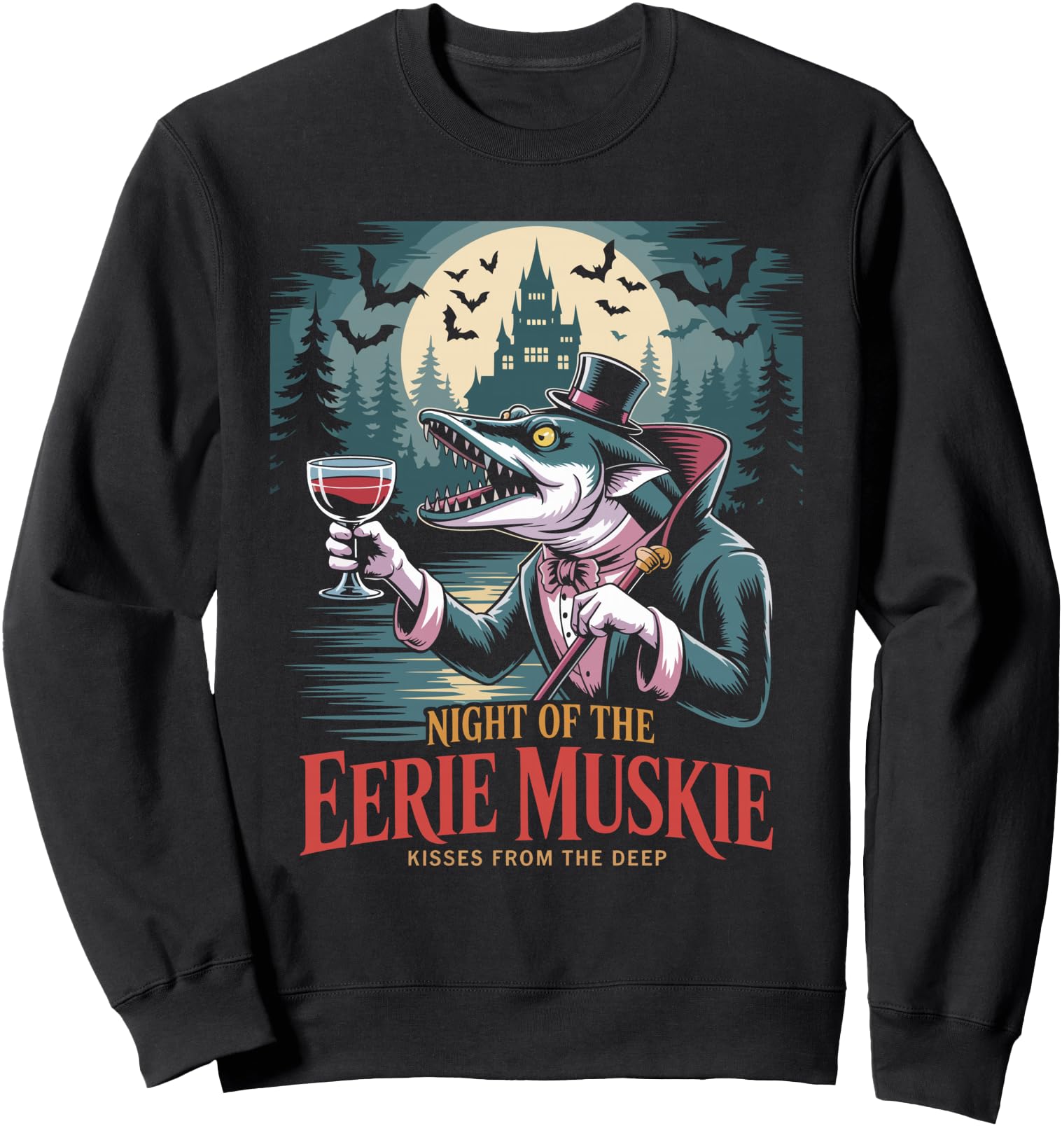 Handcrafted Muskie Fishing Muskellunge T-Shirt - Graphic Print Men Women - T-Shirt, Sweatshirt, Hoodie
