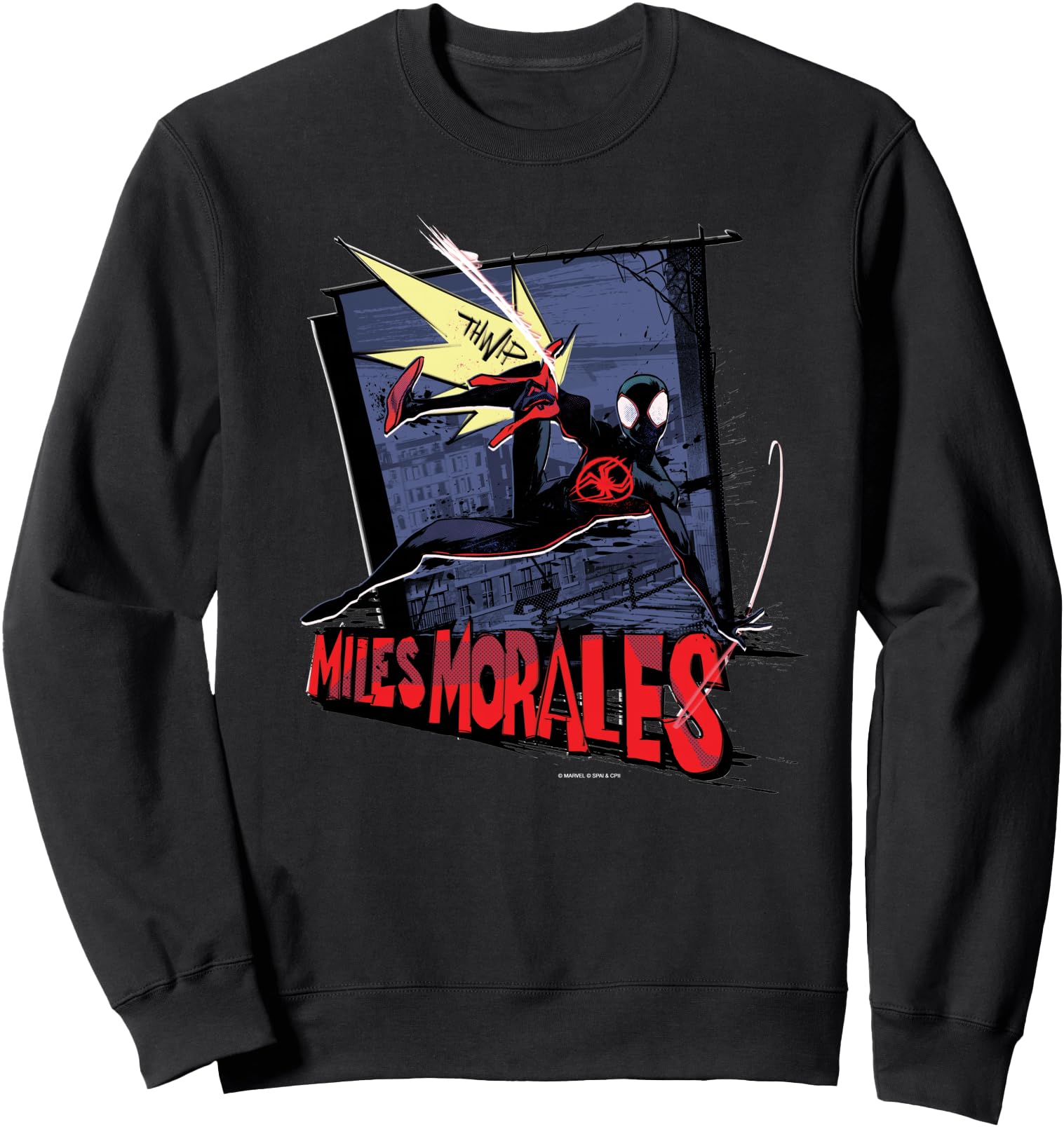 Exclusive Marvel Spider Across Sweatshirt - Minimalist Print for Adults - T-Shirt, Sweatshirt, Hoodie
