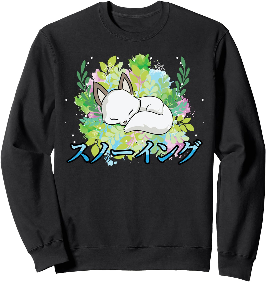 Authentic Kawaii Anime Winter Fox Snow Sweatshirt - Novelty Apparel Unisex - T-Shirt, Sweatshirt, Hoodie
