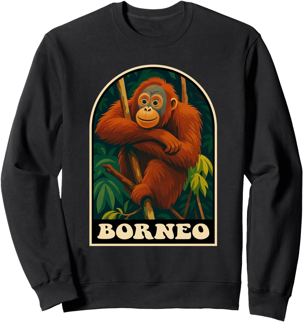 Exclusive Borneo Orangutan Jungle T-Shirt - Fun Novelty Design Unisex - T-Shirt, Sweatshirt, Hoodie