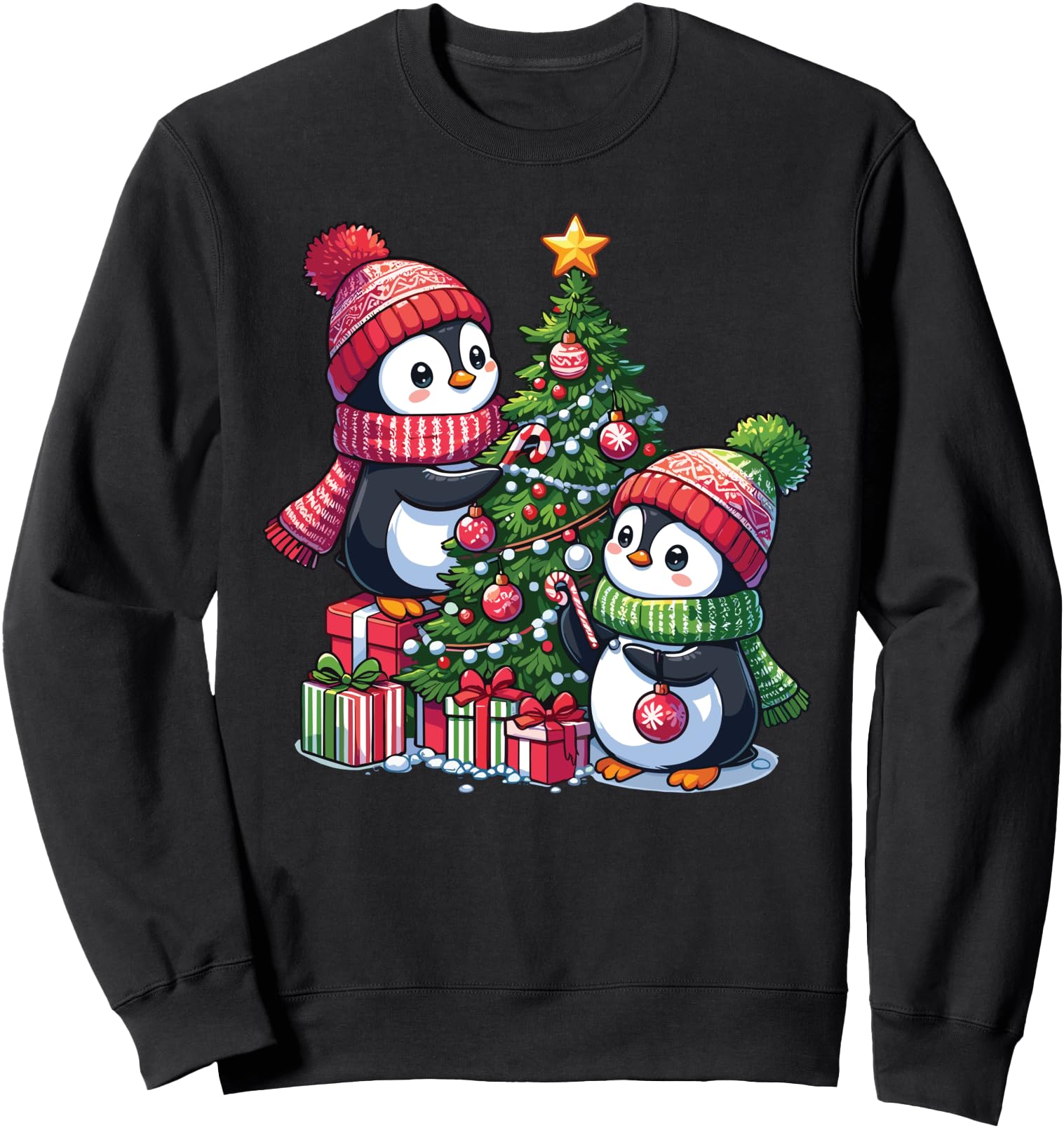 Exclusive Penguins Tree Sweatshirt - Fun Novelty Design Men Women - T-Shirt, Sweatshirt, Hoodie