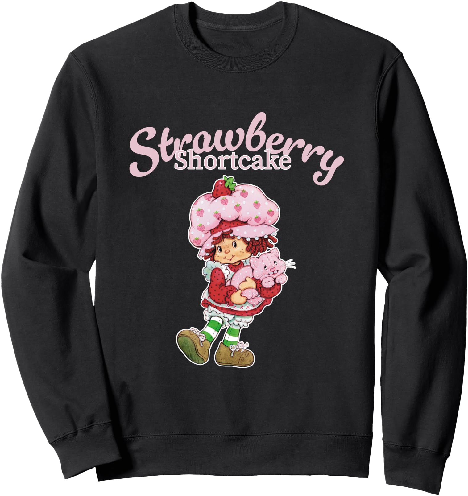 Handcrafted Strawberry Shortcake Holding Hoodie - Unique Graphic Men Women - T-Shirt, Sweatshirt, Hoodie
