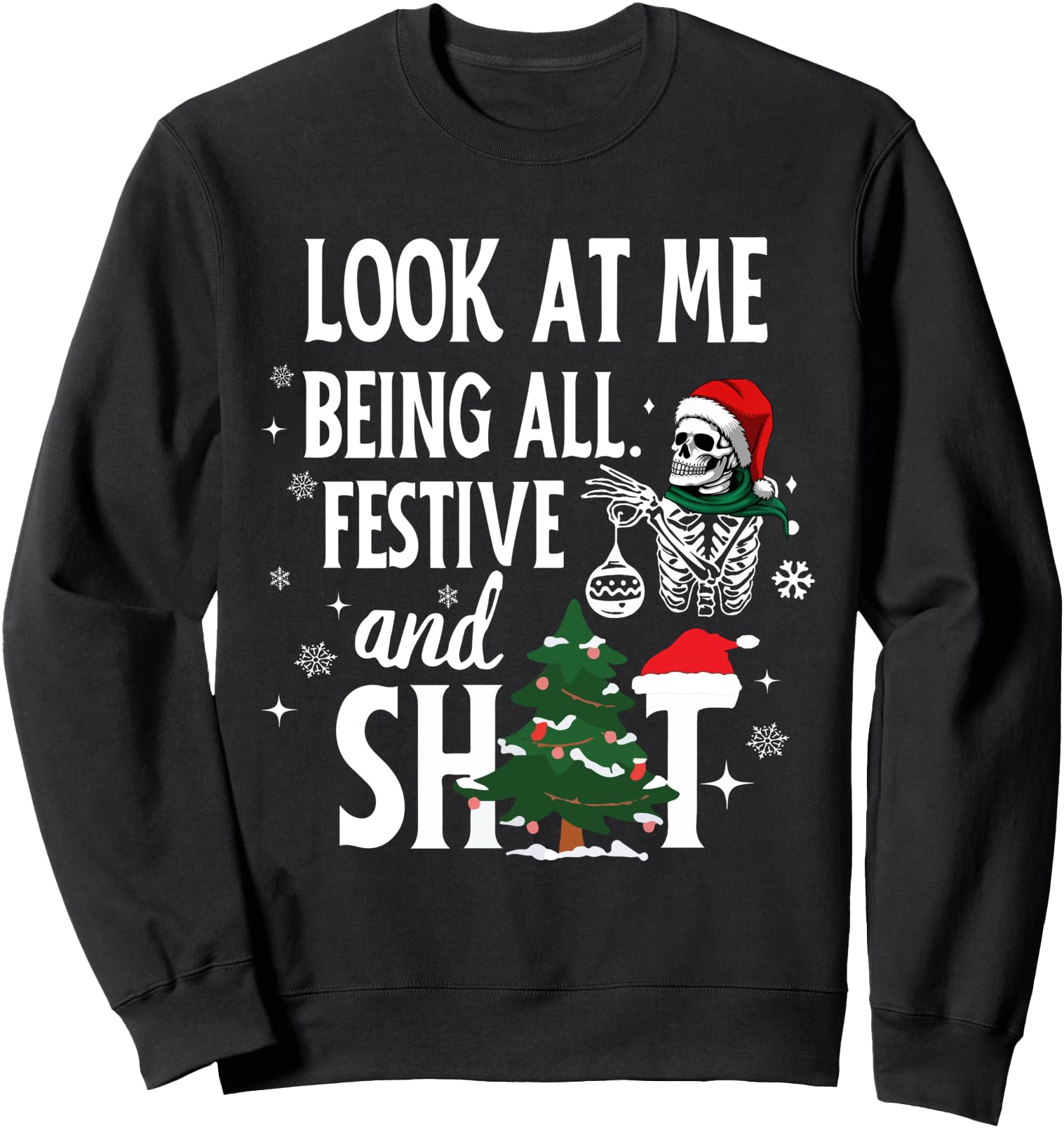 Handcrafted Me Being All Festive And Sht T-Shirt - Novelty Apparel Unisex - T-Shirt, Sweatshirt, Hoodie