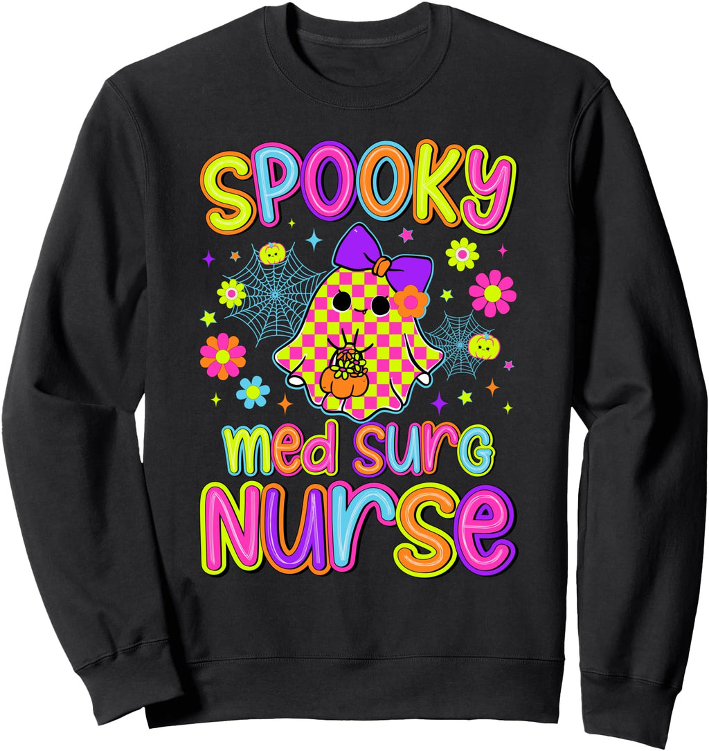 Original Spooky Med Surg Nurse T-Shirt - Minimalist Print Men Women - T-Shirt, Sweatshirt, Hoodie