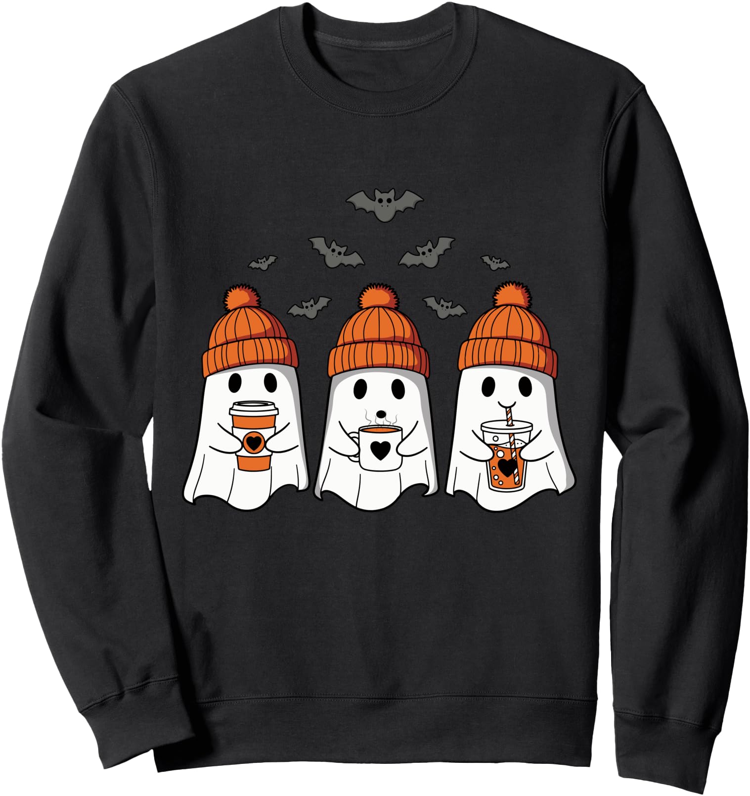 Ghost Drinking Coffee Ice Coffee T-Shirt - Streetwear Style for Adults - T-Shirt, Sweatshirt, Hoodie