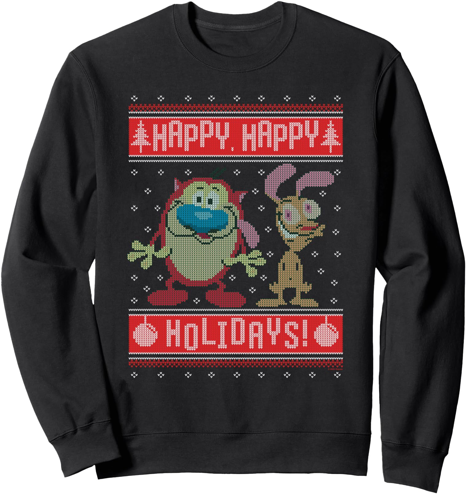 Original Ren And Stimpy Happy Happy Hoodie - Streetwear Style Unisex - T-Shirt, Sweatshirt, Hoodie