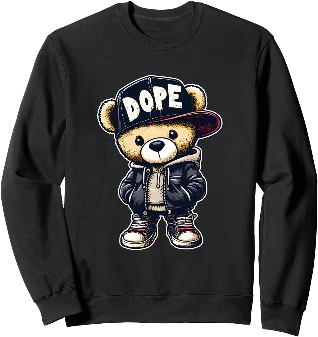 Dope Hip Hop Teddy Bear 90S Hip Hop T-Shirt - Minimalist Print for Adults - T-Shirt, Sweatshirt, Hoodie