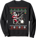 Authentic Drummer Santa Playing Sweatshirt - Fun Novelty Design Unisex - T-Shirt, Sweatshirt, Hoodie