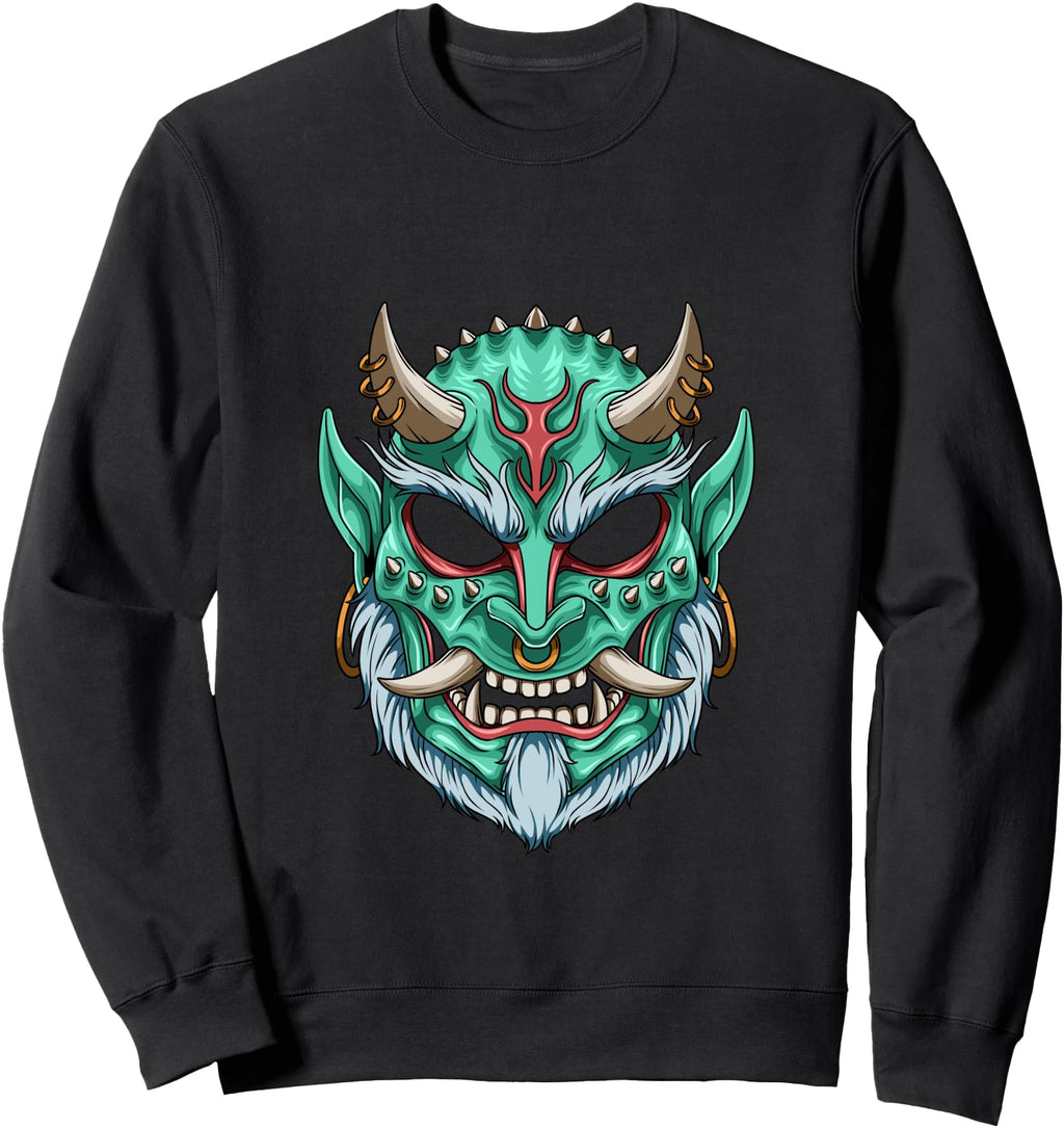 Handcrafted Oni Demon Mask Japanese T-Shirt - Streetwear Style Men Women - T-Shirt, Sweatshirt, Hoodie
