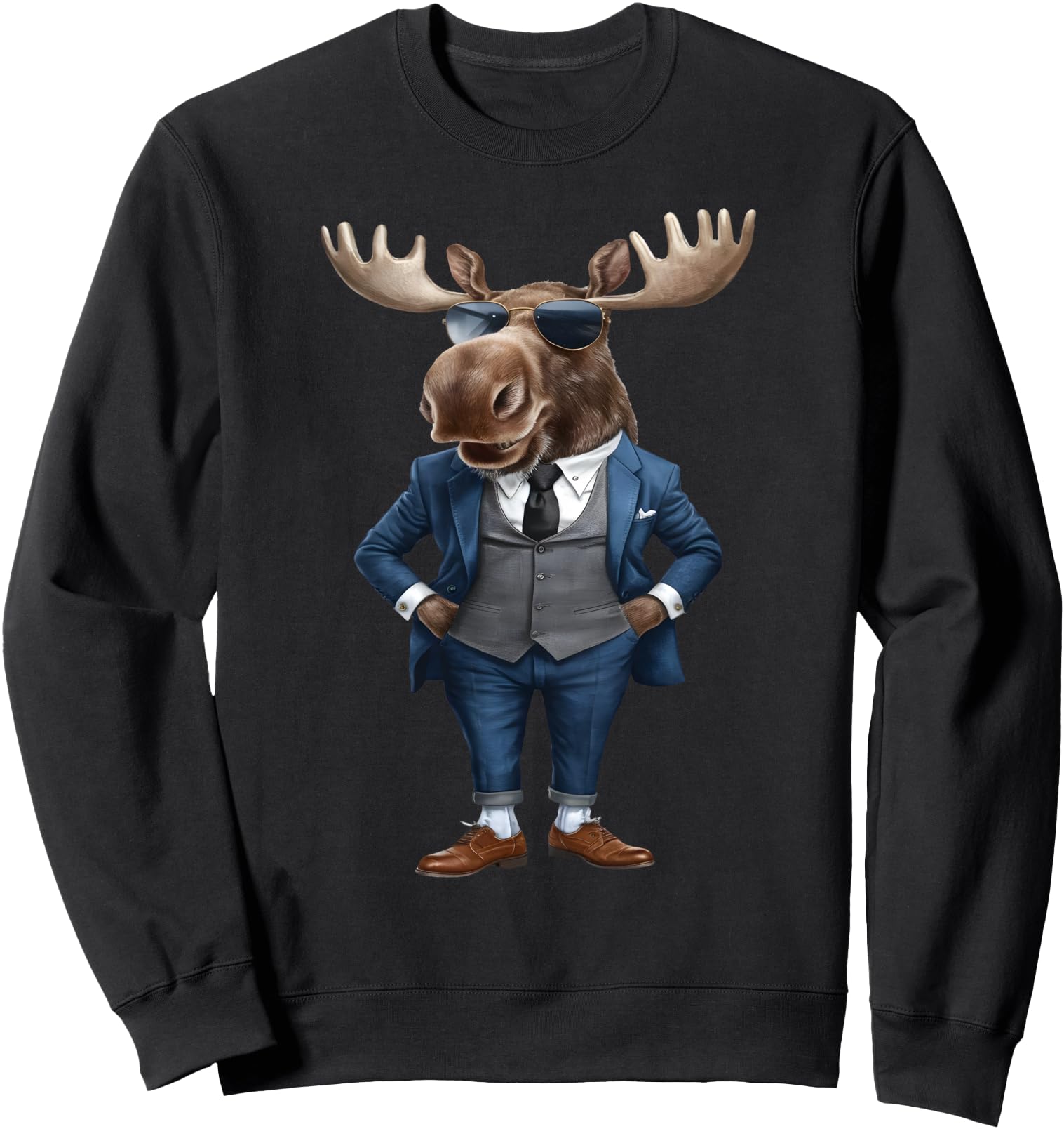 Moose Moose Suit Moose Rare T-Shirt - Aesthetic Graphic Unisex - T-Shirt, Sweatshirt, Hoodie
