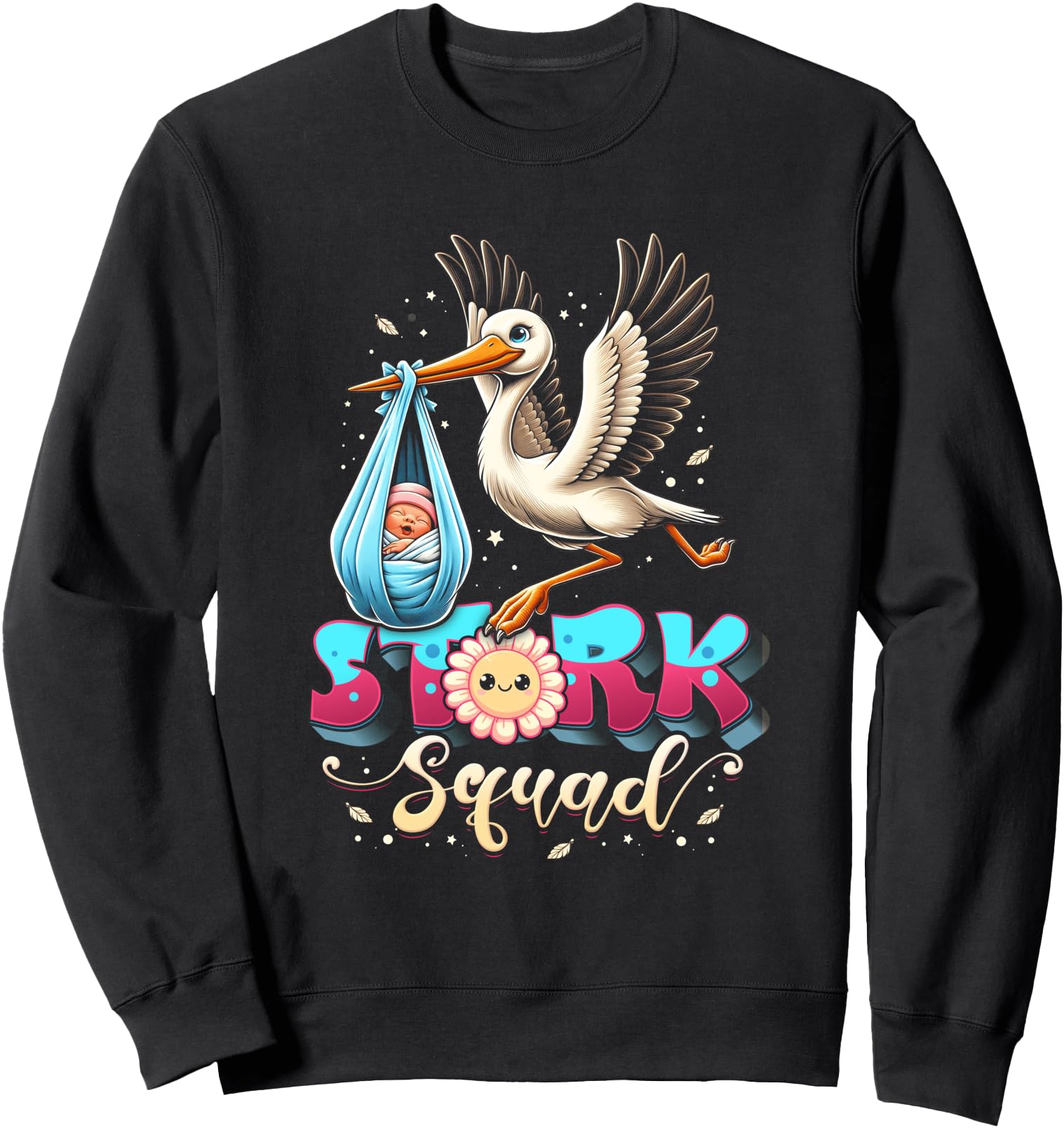 Original Nursing Stork Squad Labor And Hoodie - Graphic Print Men Women - T-Shirt, Sweatshirt, Hoodie