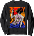 Exclusive Samurai Cherry Sweatshirt - Casual Everyday Wear for Adults - T-Shirt, Sweatshirt, Hoodie