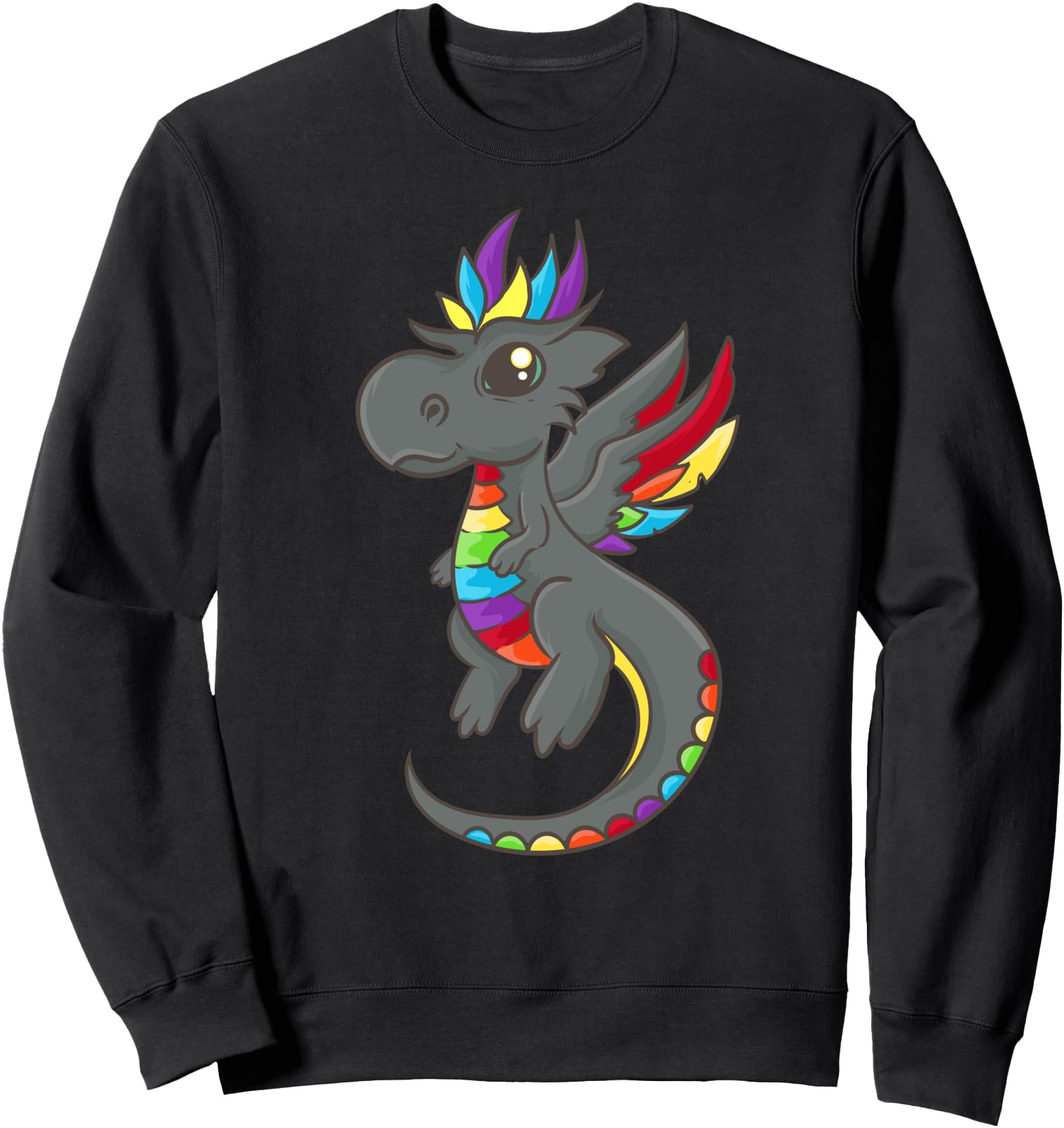 Exclusive Kawaii Anime Black Rainbow T-Shirt - Minimalist Print Unisex - T-Shirt, Sweatshirt, Hoodie