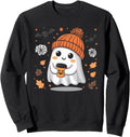 Handcrafted Ghost Drinking Coffee Hoodie - Aesthetic Graphic for Adults - T-Shirt, Sweatshirt, Hoodie
