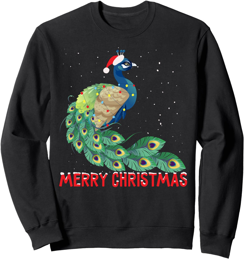 Peacock Tree Lights T-Shirt - Fun Novelty Design Men Women - T-Shirt, Sweatshirt, Hoodie