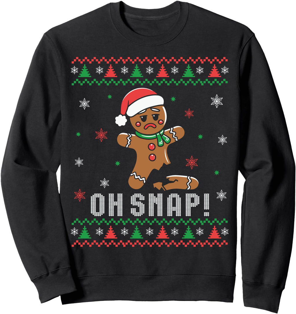 Original Oh Snap Gingerbread Ugly Rare Hoodie - Minimalist Print for Adults - T-Shirt, Sweatshirt, Hoodie