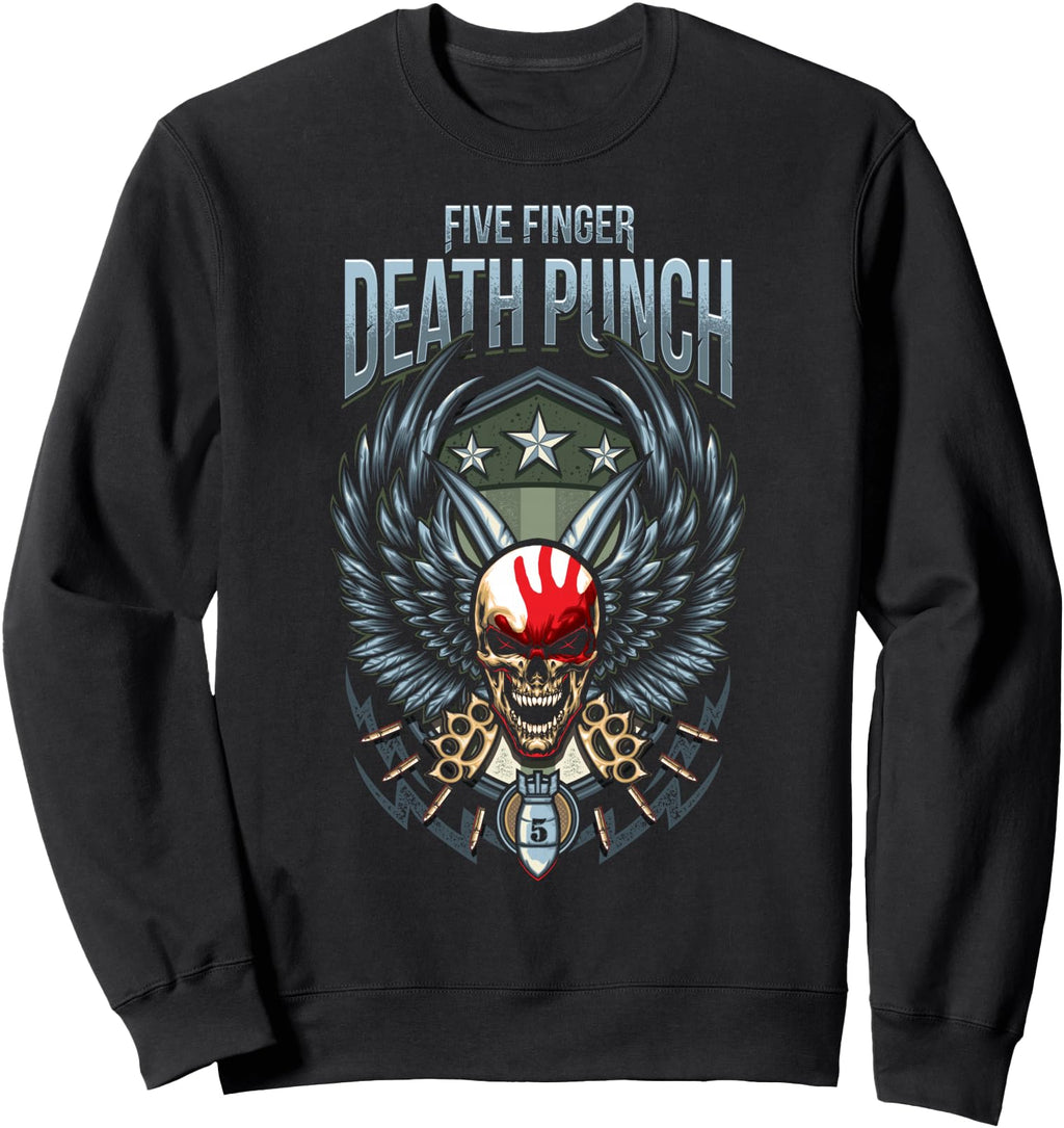 Exclusive 5Fdp Winged Skull Sweatshirt - Casual Everyday Wear Men Women - T-Shirt, Sweatshirt, Hoodie