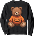 Teddy Bear Pumpkin Jack O Lantern Sweatshirt - Unique Graphic Unisex - T-Shirt, Sweatshirt, Hoodie