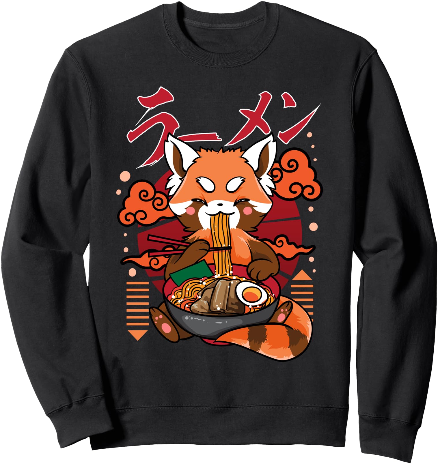 Red Panda Ramen Japanese Noodles Red T-Shirt - Streetwear Style Men Women - T-Shirt, Sweatshirt, Hoodie