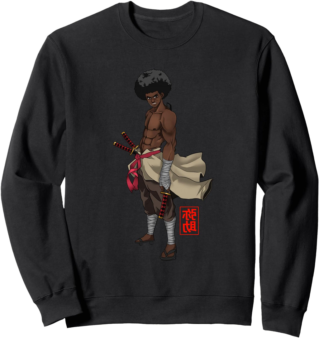 Samurai Afro Black Yasuke Sengoku Warrior T-Shirt - Trendy Graphic Unisex - T-Shirt, Sweatshirt, Hoodie