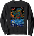 Exclusive Japanese Art Dragon Water Hoodie - Novelty Apparel for Adults - T-Shirt, Sweatshirt, Hoodie