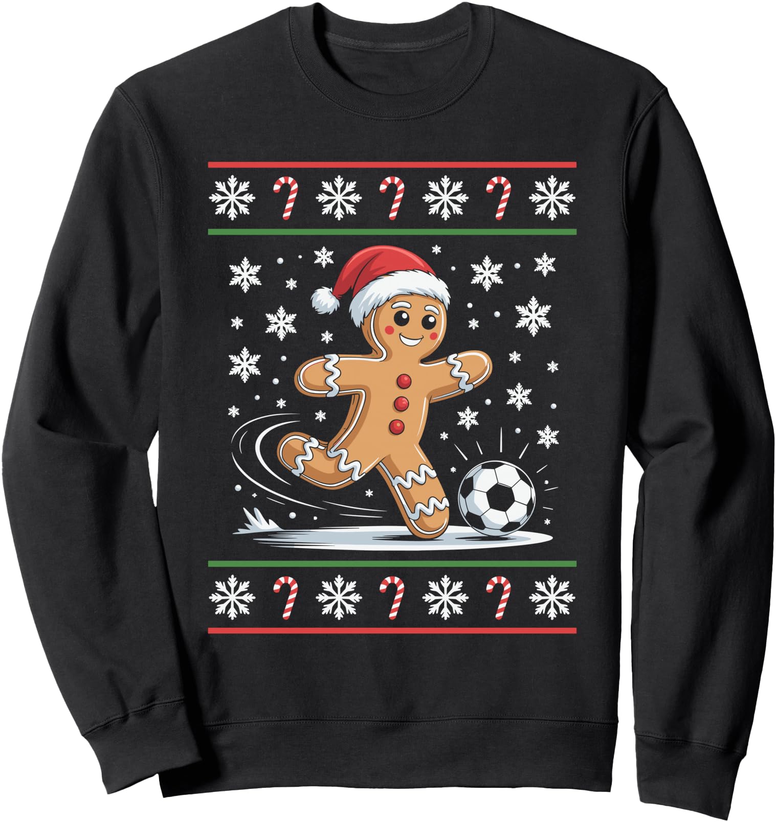 Exclusive Gingerbread Soccer Player Ugly Hoodie - Streetwear Style Unisex - T-Shirt, Sweatshirt, Hoodie