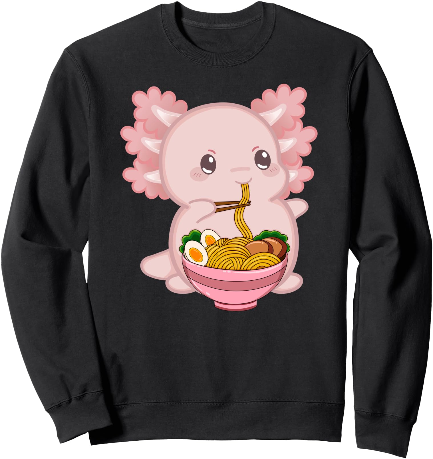 Authentic Kawaii Axolotl Ramen Noodles Teen T-Shirt - Graphic Print Unisex - T-Shirt, Sweatshirt, Hoodie