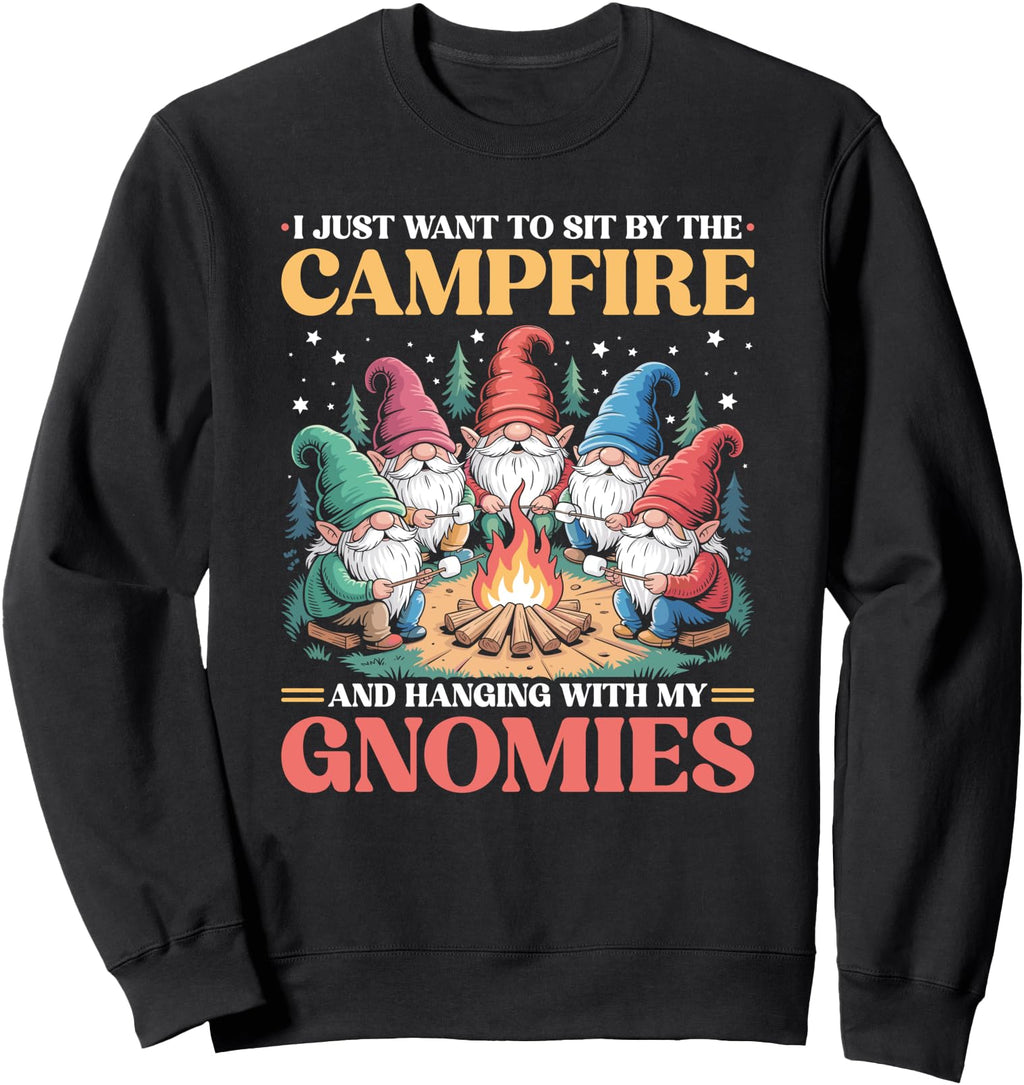 Authentic Camping Camper Gnomes Hoodie - Trendy Graphic for Adults - T-Shirt, Sweatshirt, Hoodie