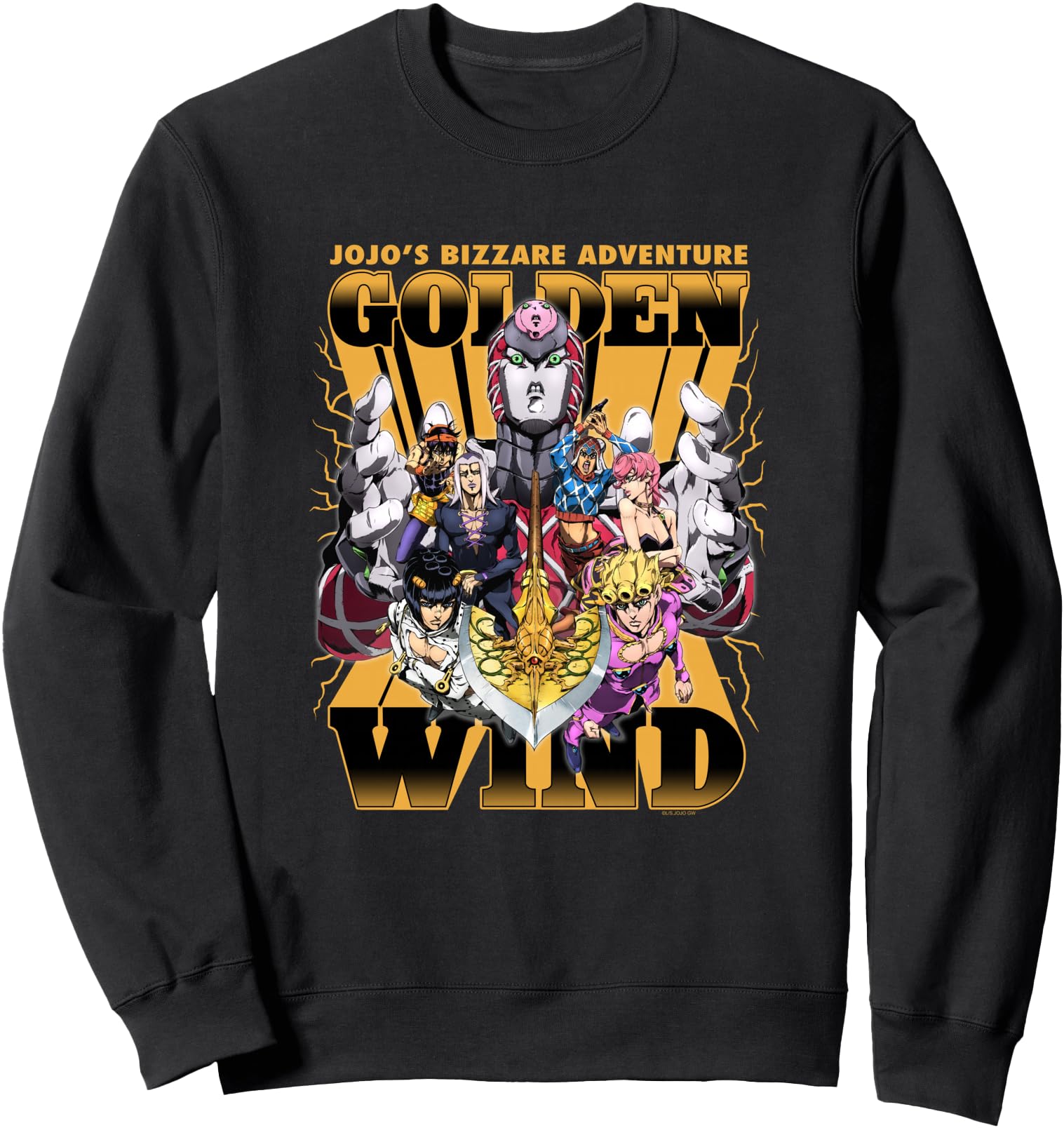 Original Jojo S Bizarre Adventure Golden Hoodie - Custom Art Print Unisex - T-Shirt, Sweatshirt, Hoodie