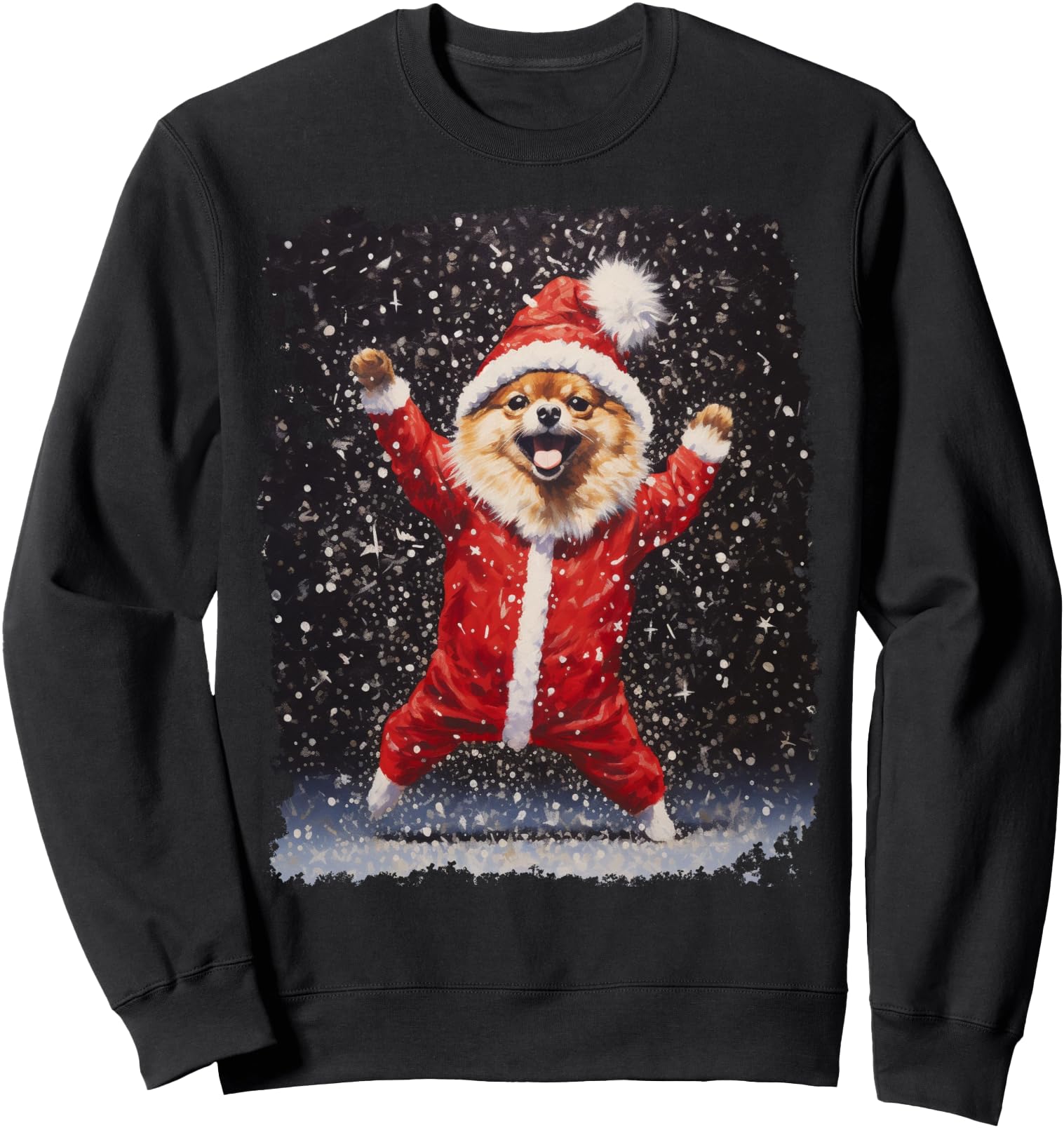 Handcrafted Dog Pomeranian Sweatshirt - Graphic Print for Adults - T-Shirt, Sweatshirt, Hoodie