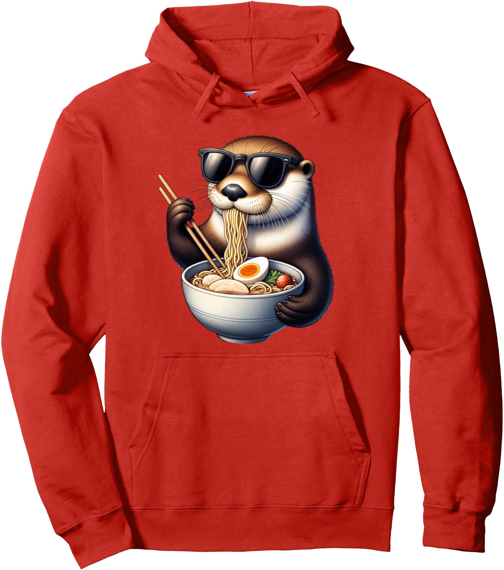 Handcrafted Otter Eating Ramen Lovers Sea Hoodie - Streetwear Style Unisex - T-Shirt, Sweatshirt, Hoodie