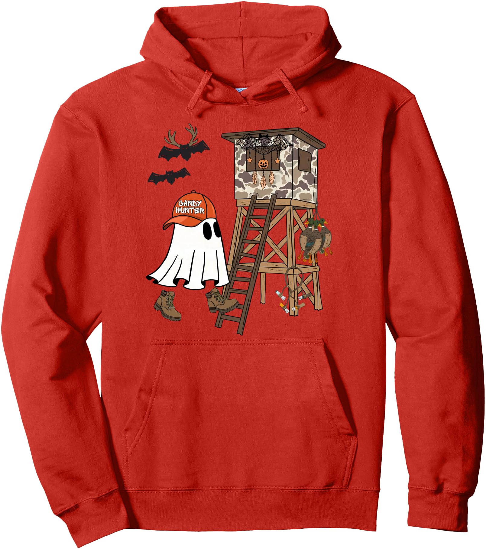 Candy Hunter Camo Ghost Halloween Deer T-Shirt - Fun Novelty Design Unisex - T-Shirt, Sweatshirt, Hoodie