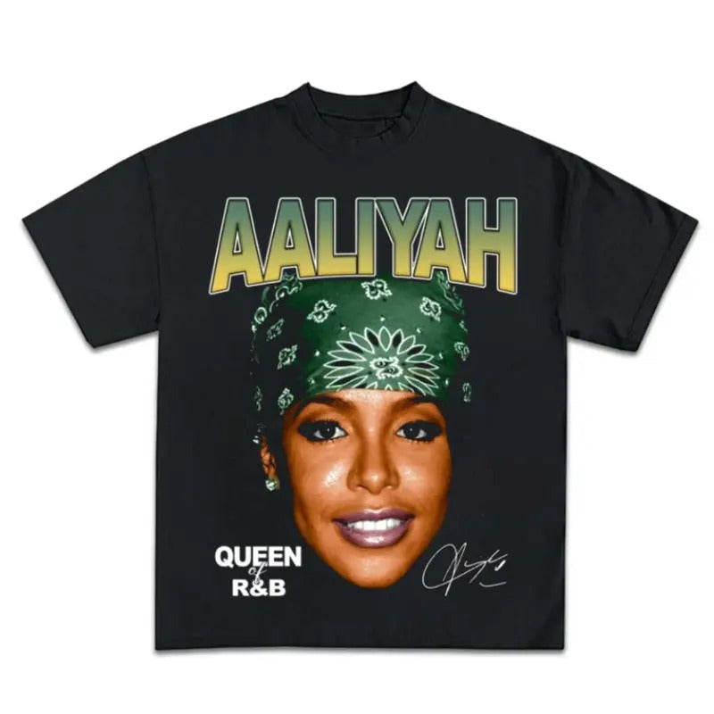 AAliyah RB Short Sleeve Streetwear Casual Trend Fans - Adult & Kids T-Shirts, Sweatshirts & Hoodies apparel design preview 1